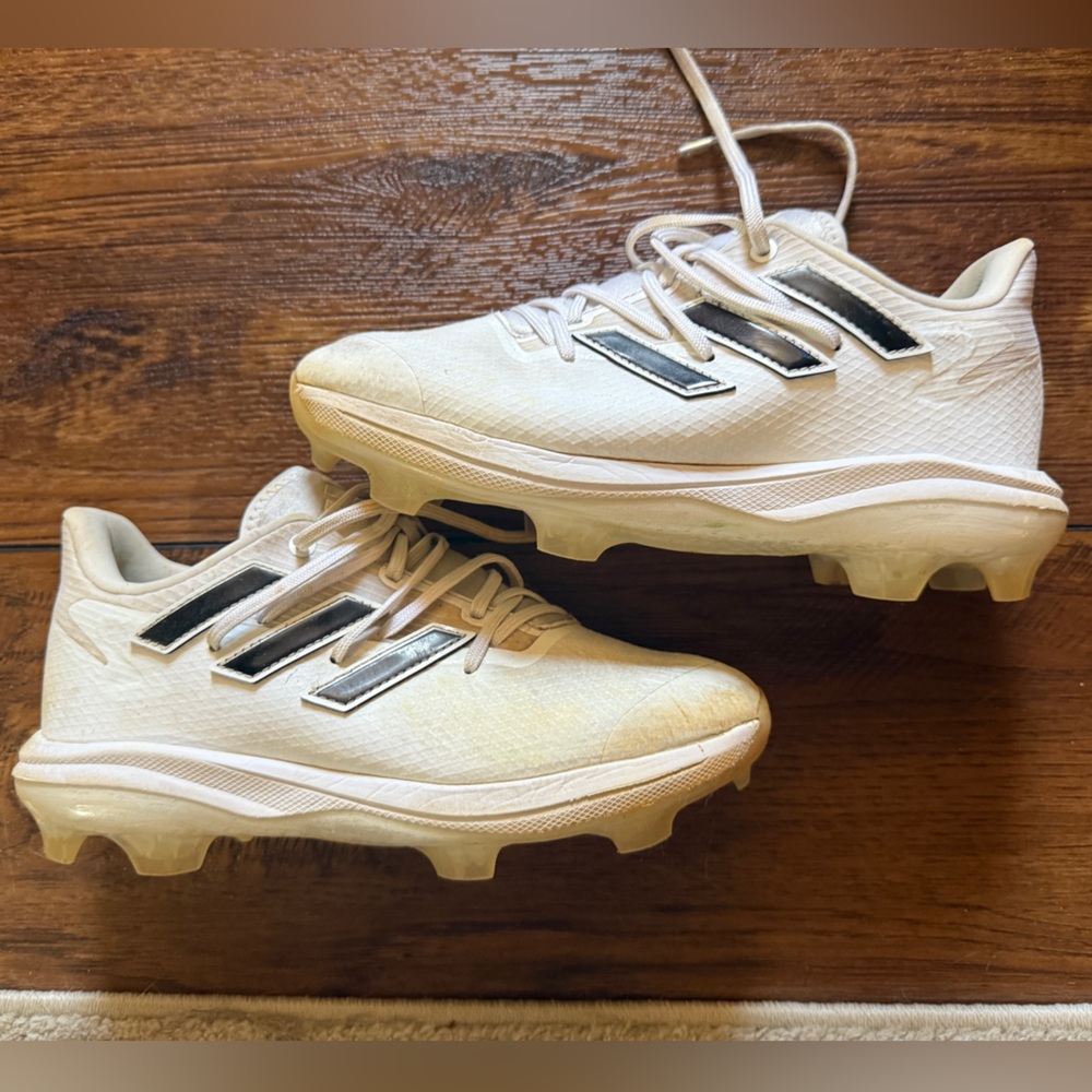 Adidas Adizero White and Black Soccer Cleats - great condition
